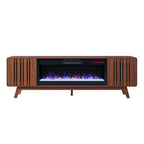 78 Inch Mid-Century Modern Electric Fireplace TV Stand