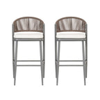 Outdoor 30.25" Seat Height Metal Frame Barstools