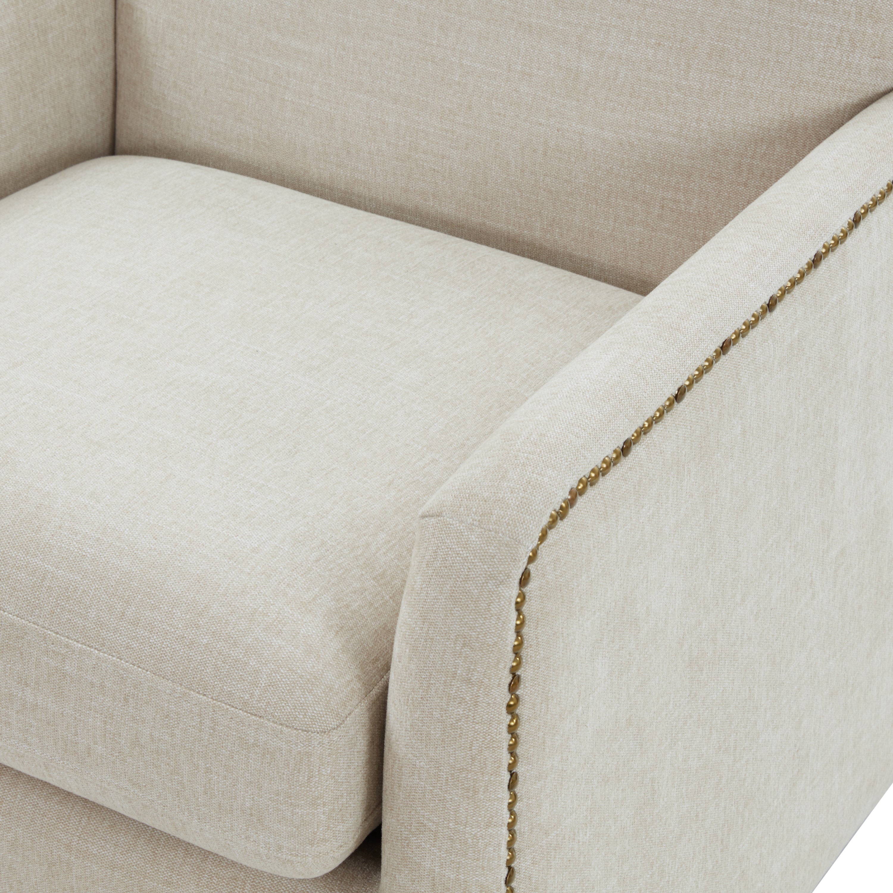 Torrance Swivel Accent Chair with Nailhead Trim