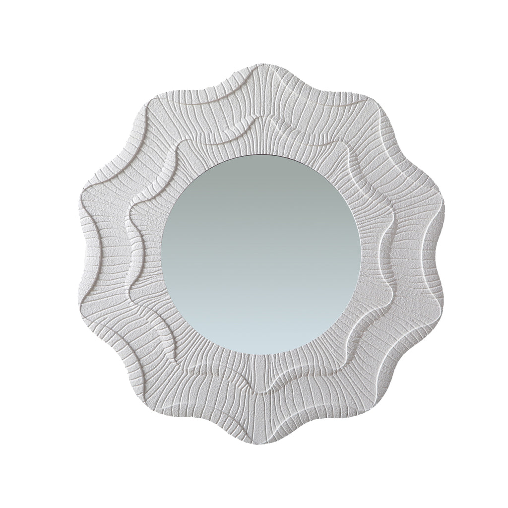 31.5 Inch Wavy Flower Wall Mirror