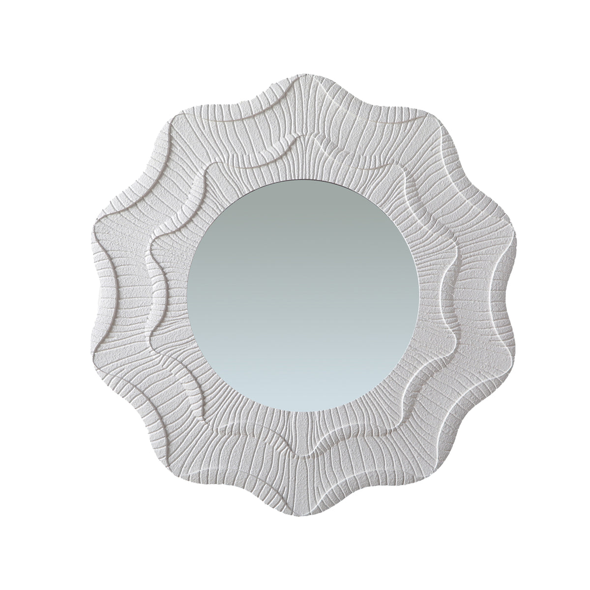 31.5 Inch Wavy Flower Wall Mirror