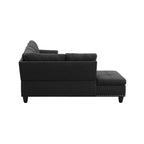Reversible L-Shaped Sectional Couch with Storage Ottoman