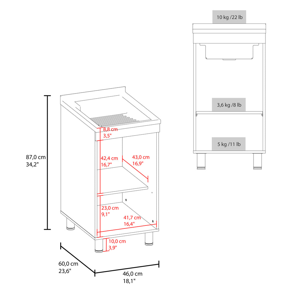 Slee Compact Utility Sink Cabinet with Storage