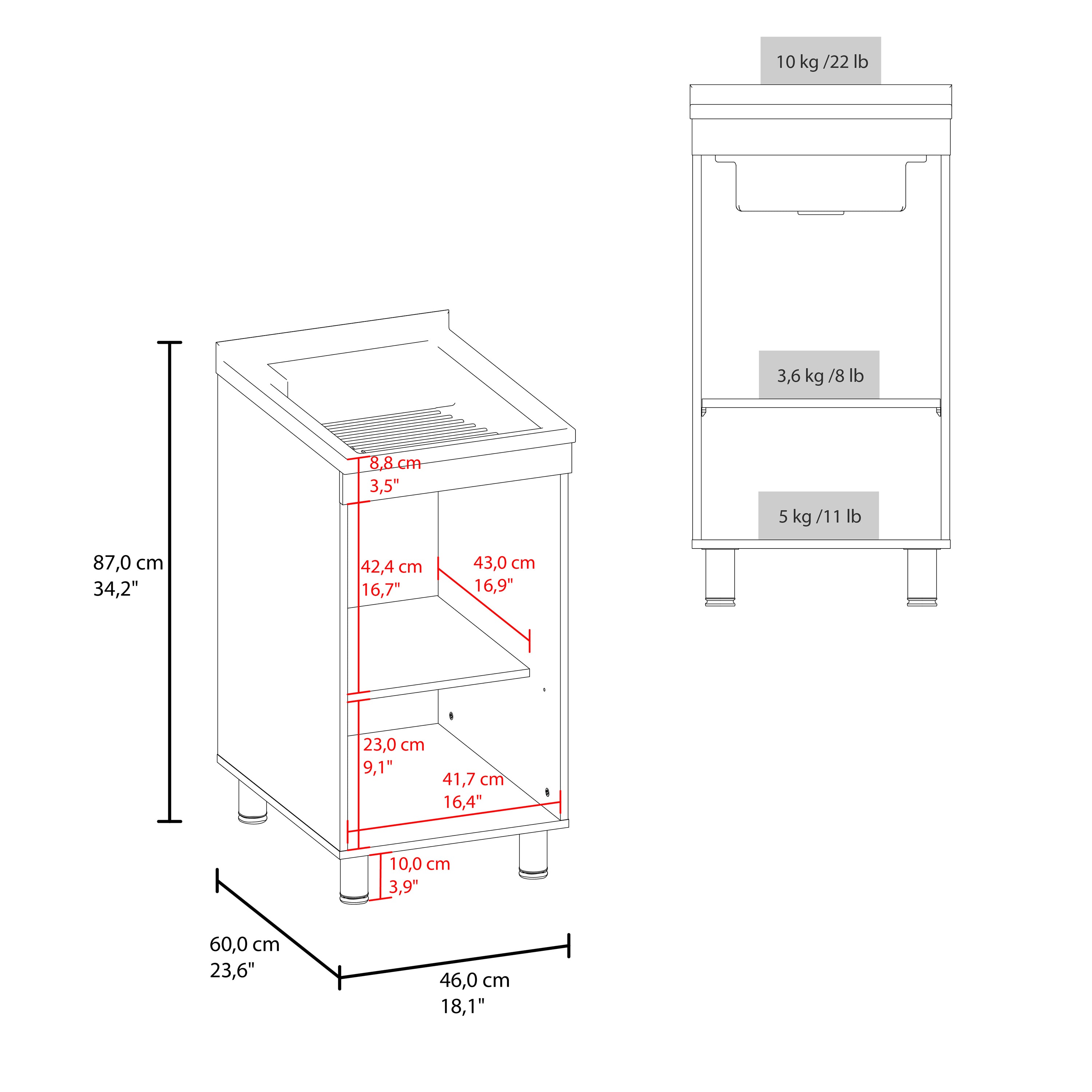 Slee Compact Utility Sink Cabinet with Storage