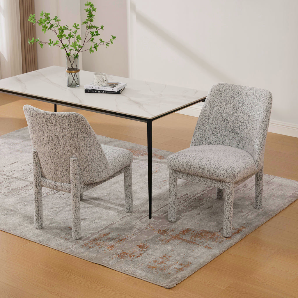 21.46" Wide Modern Minimalist Dining Chair Set Of Two