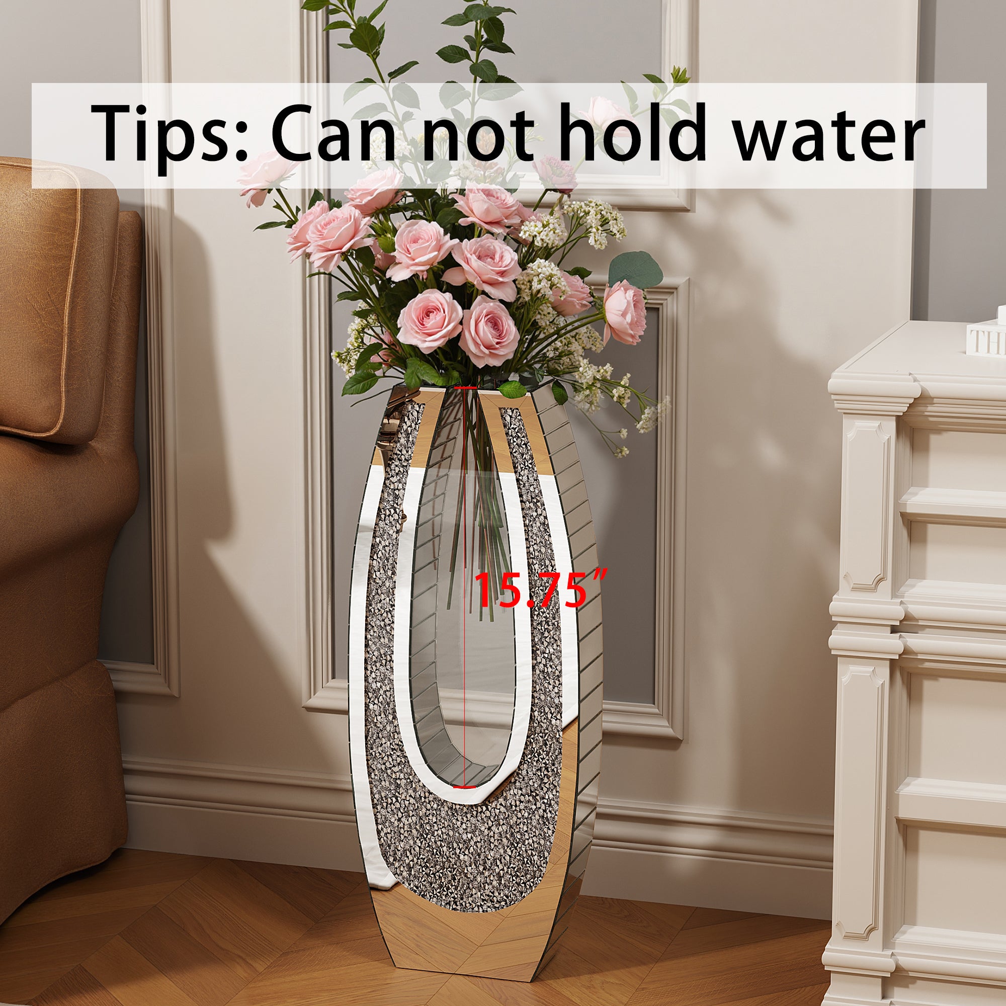 24.01" U-Shaped Floor Vase
