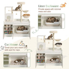 50.6" Cat Tree with Litter Box Enclosure