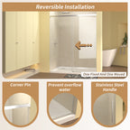 48" Single Sliding Shower Door