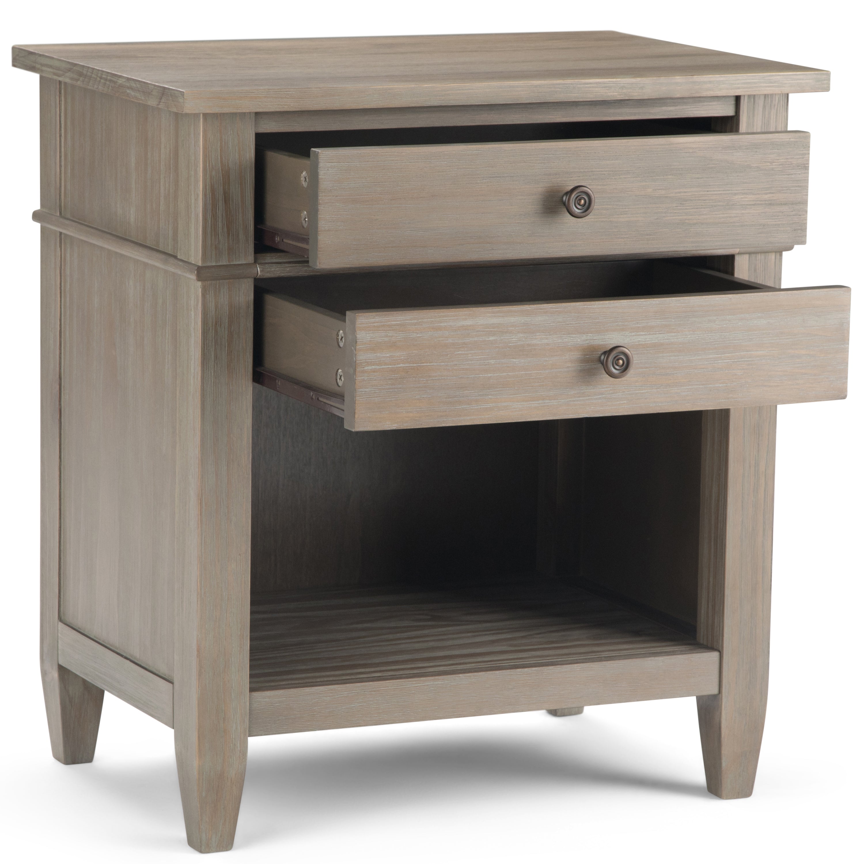 Carlton Bedside Table - Distressed Grey