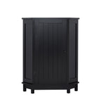 Black Triangle Corner Bathroom Cabinet with Adjustable Shelf