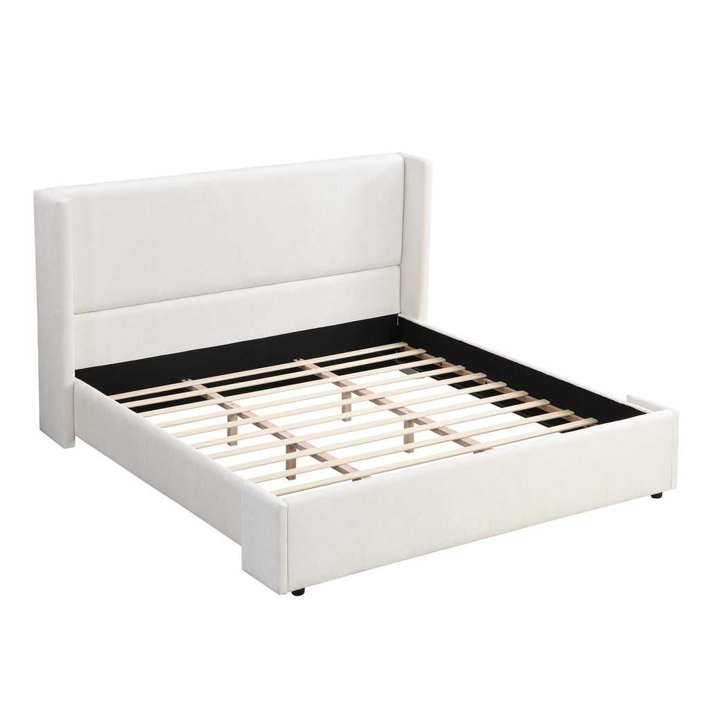 Elegant Wingback Bed