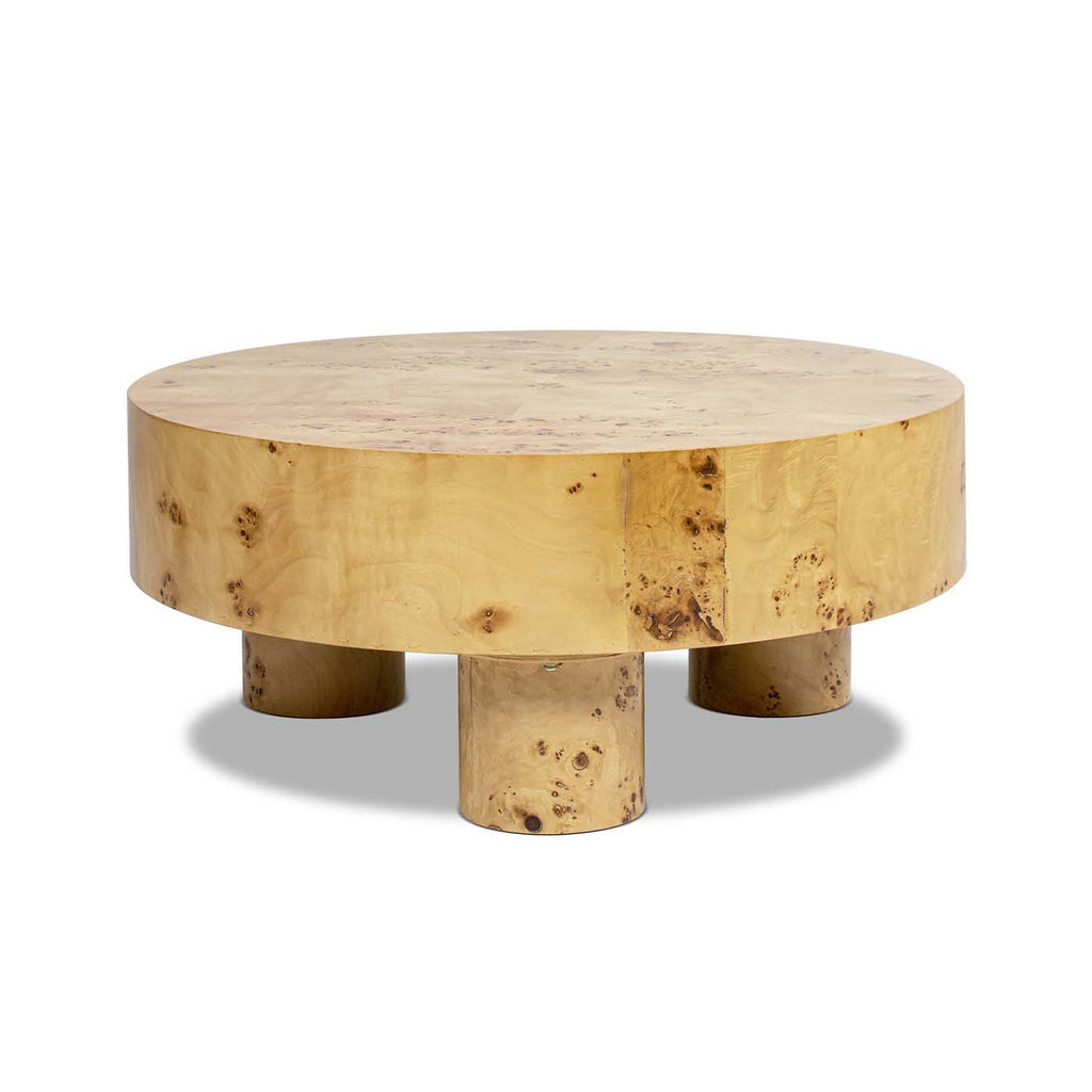 Nebula 35.5" Round Pillar Leg Coffee Table - Warm