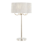 Lily 30" Contemporary Metal Table Lamp in Polished Nickel