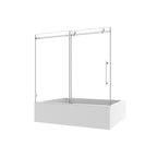 Brushed Nickel Frameless Shower Door