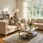 FX-P83-2PC Sofa Set - Modern Velvet Upholstered