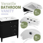 30" Bathroom Vanity with Top Sink and Storage Cabinet