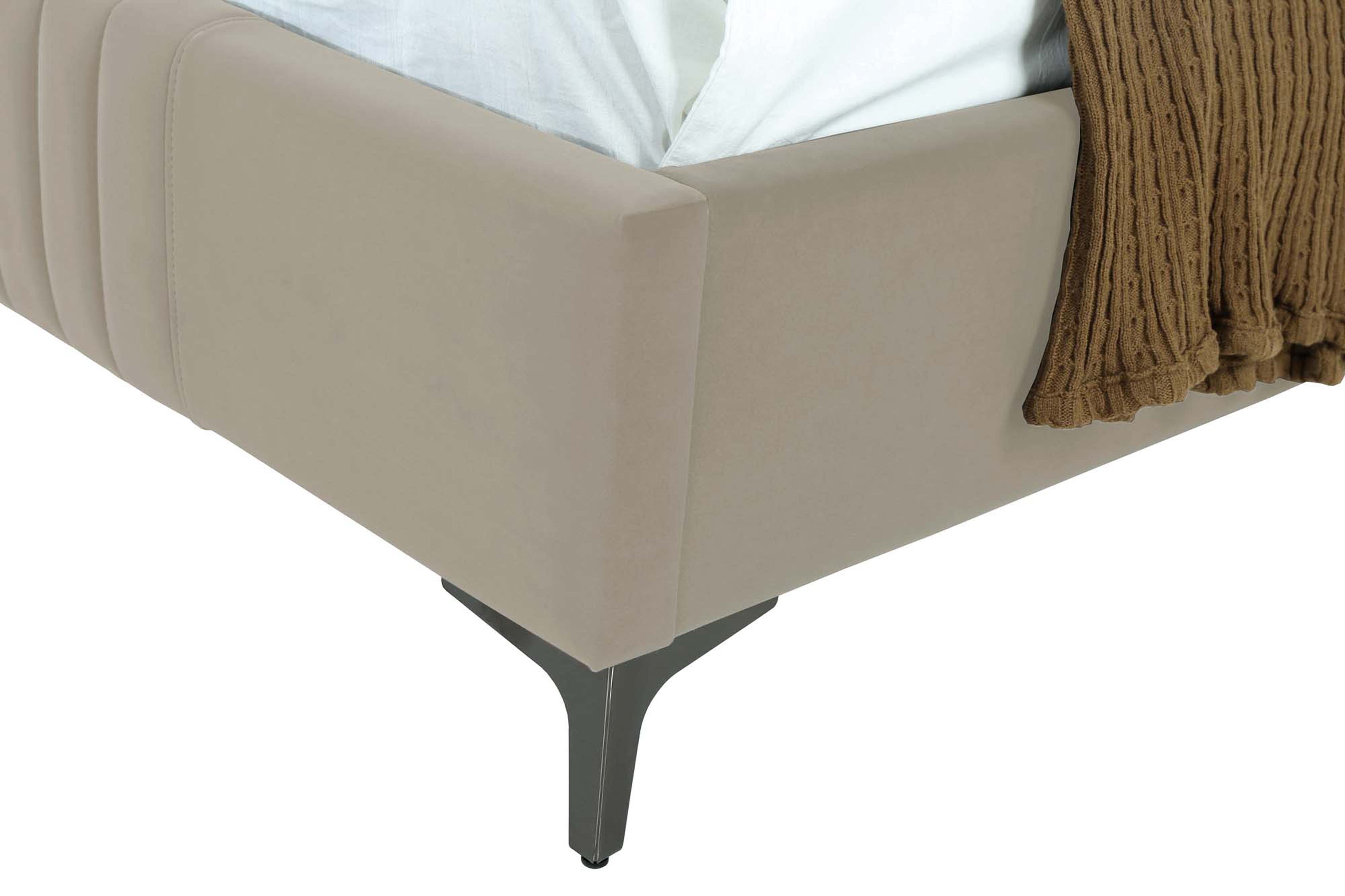 Promenade Upholstered Velvet 48" Bed in Rustic