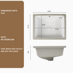 Rectangular Undermount Bathroom Sink