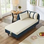 65" Storage Chaise Lounge Sofa