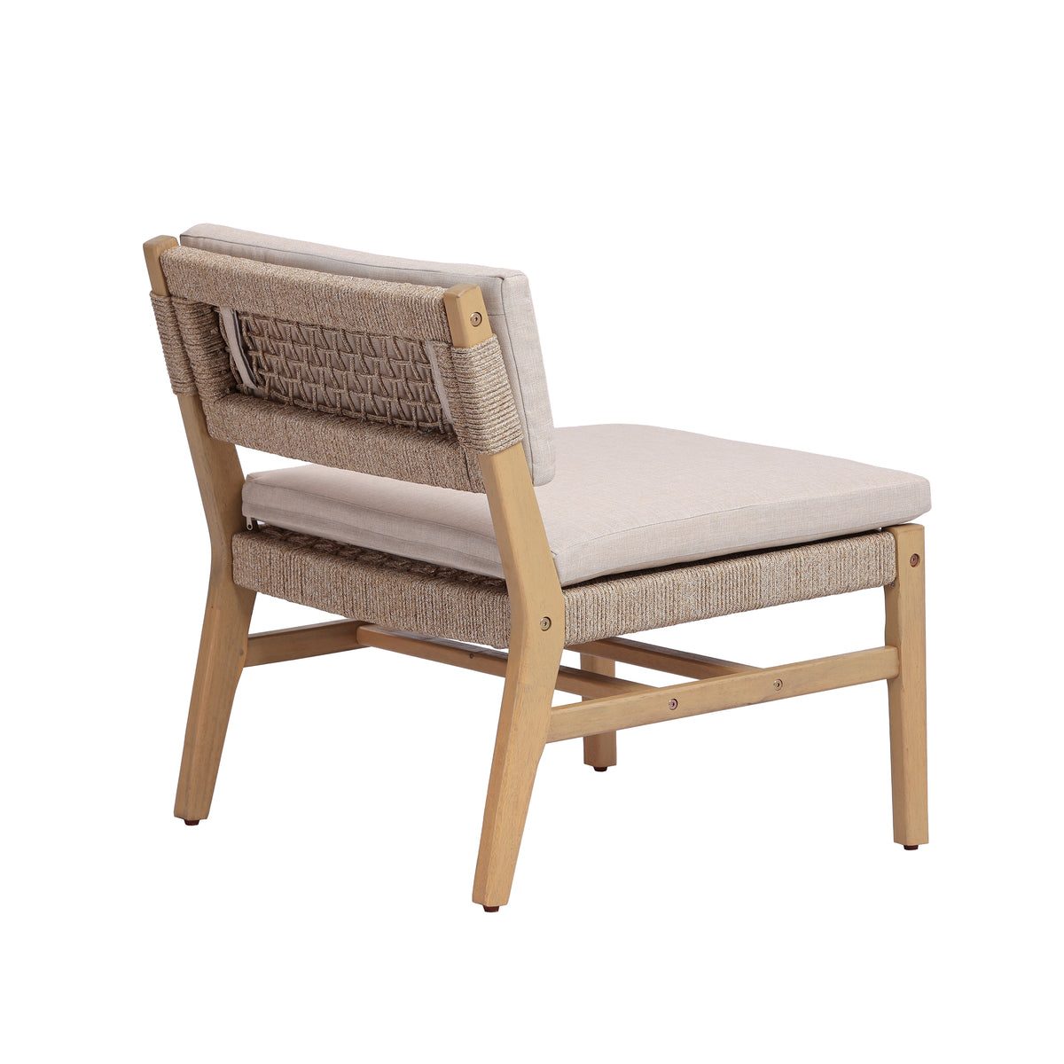 OMI Lounge Chair Acacia and Rope Design