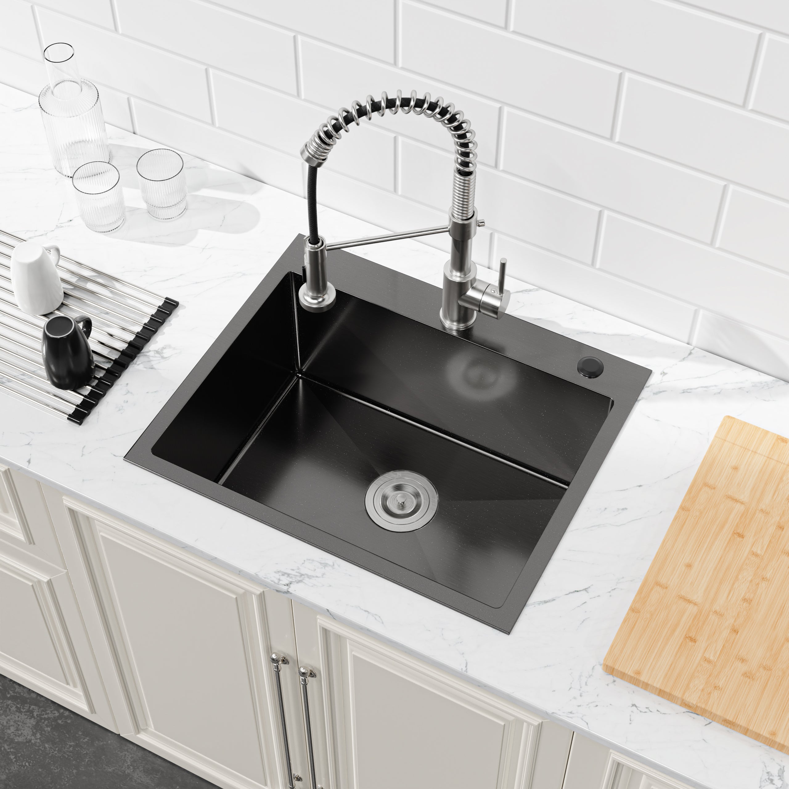 Stainless Steel Kitchen Sink, 23″x19″ Single Bowl, Undermount