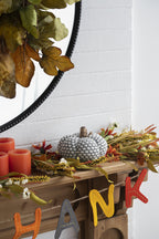 Set of 4 Knite Pumpkin Ornaments for Holiday Decor