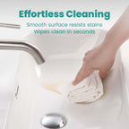 Glossy White Ceramic Integrated Basin