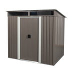 6ft x 5ft Sloped Roof Metal Shed with Transparent Top Panels