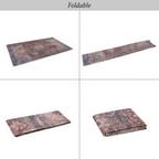 MAVAL Burgundy Washable Area Rug 4x6