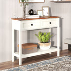 Farmhouse Style Console Table with 2 Drawers
