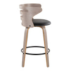 Fixed-Height Counter Stool with Swivel in Light
