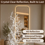 65" x 24" Oversized Backlit Rectangular LED Full Length Mirror