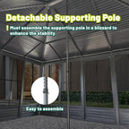 11.2x14.6FT Sunroom Aluminum Hardtop Gazebo