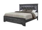 Shaker Bed with Tufted Headboard