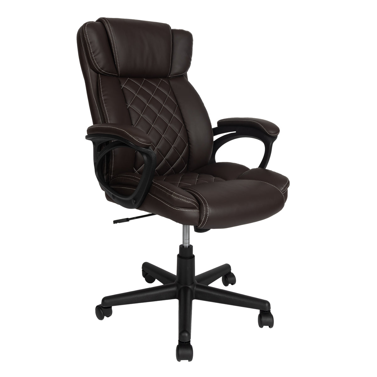 Techni Mobili Ergonomic Executive Office Chair High Back, Brown