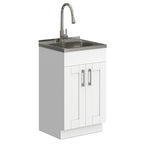 Modern Wide Shaker All-In-One 20-Inch Laundry Utility Sink and Cabinet