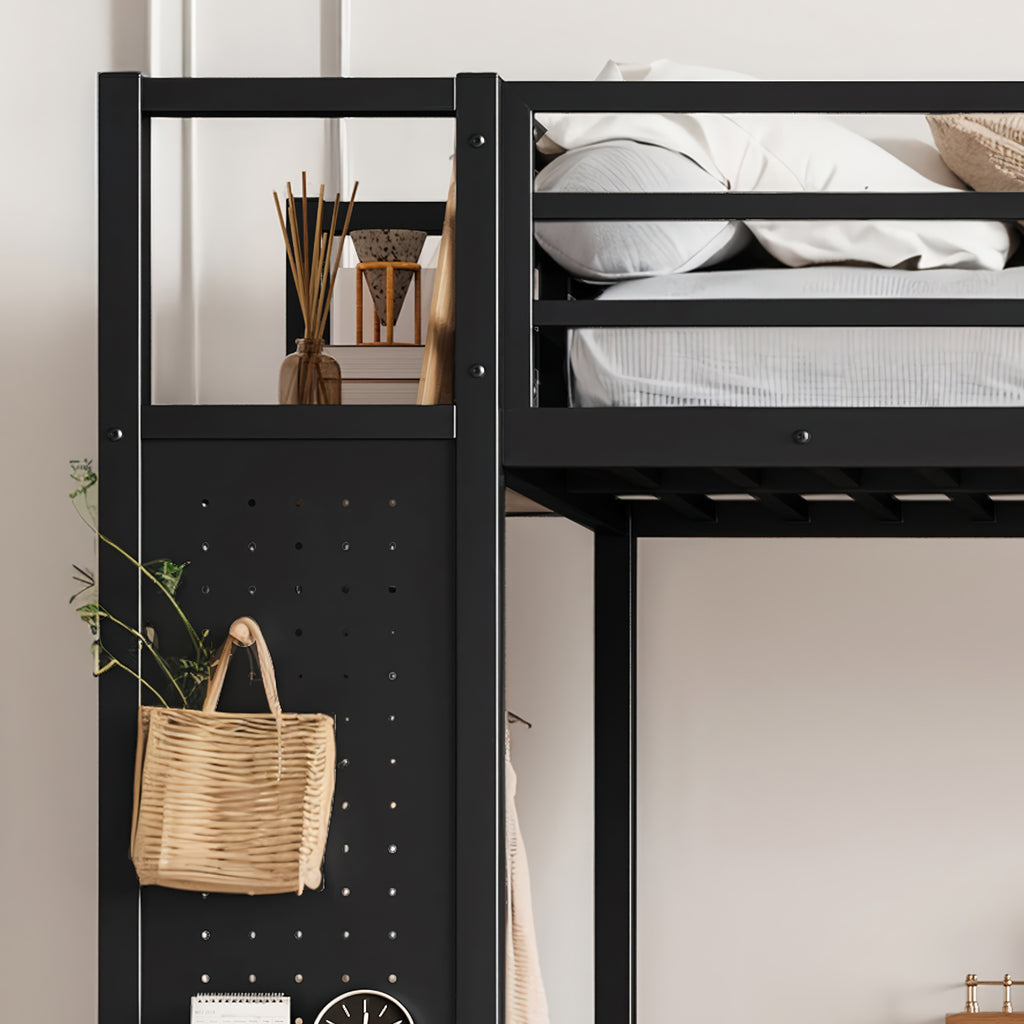 Twin XL Over Twin XL Size Metal Bunk Bed for Teens