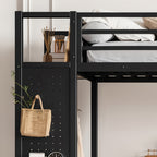 Twin XL Over Twin XL Size Metal Bunk Bed for Teens