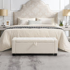 48" Ottoman with Storage and Safety Hinge