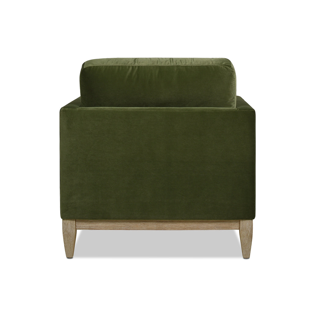 Knox 65" Modern Farmhouse Chaise Lounge Chair, Olive