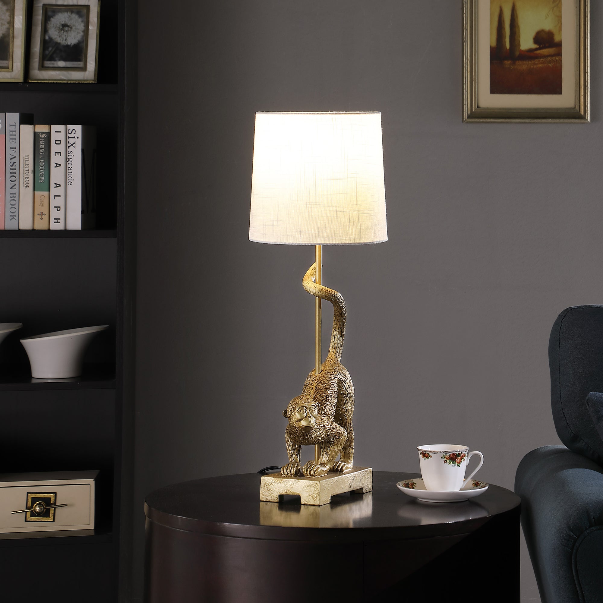 24-Inch Wildlife Old World Table Lamp