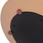 Mode 18" Leatherette Round C-Shaped Sofa Side Table