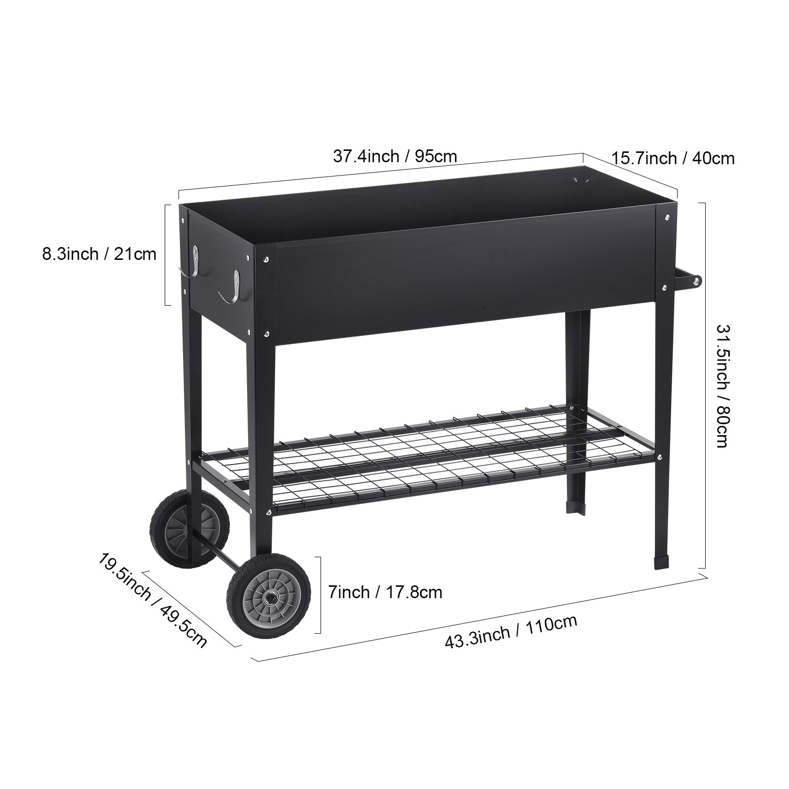 Raised Garden Bed - Galvanized Metal Planter Box