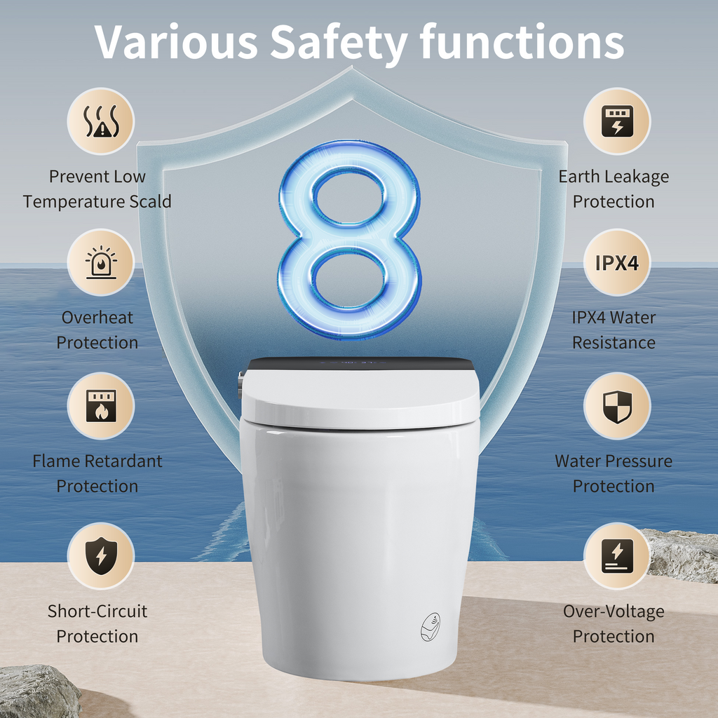 Tankless Smart Toilet With Bidet Built In