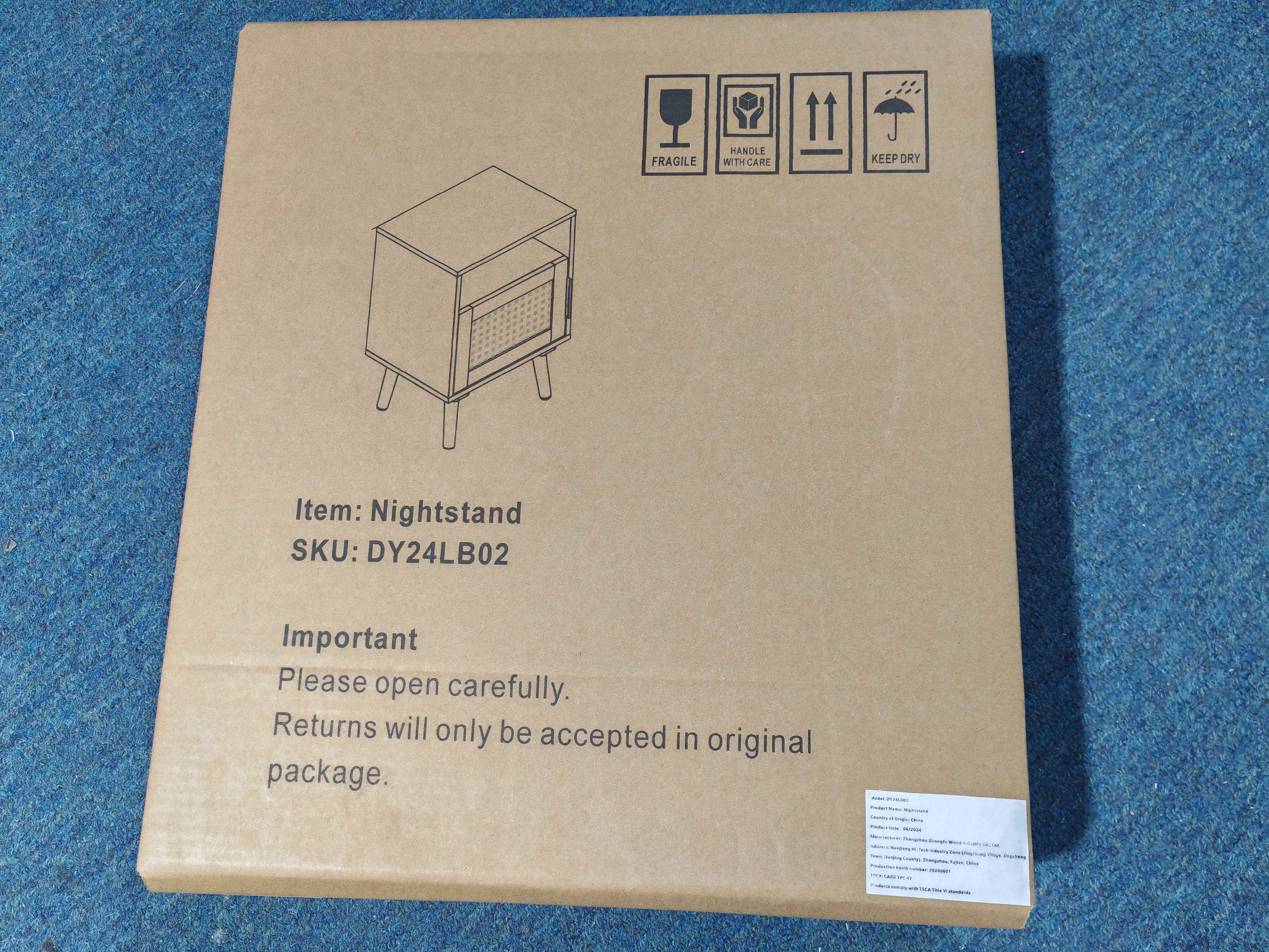 22.83'' H Rattan Nightstand