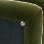 Monarch 19.5" Tassled Ottoman, Olive