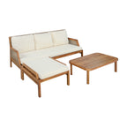 3 Piece Acacia Wood Patio Furniture Set