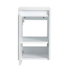 12" Bathroom Side Cabinet, Soft Close Doors, Float Mounting Design, Glossy