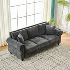 86" Modern 3-Seater Sofa with Rolled Arms