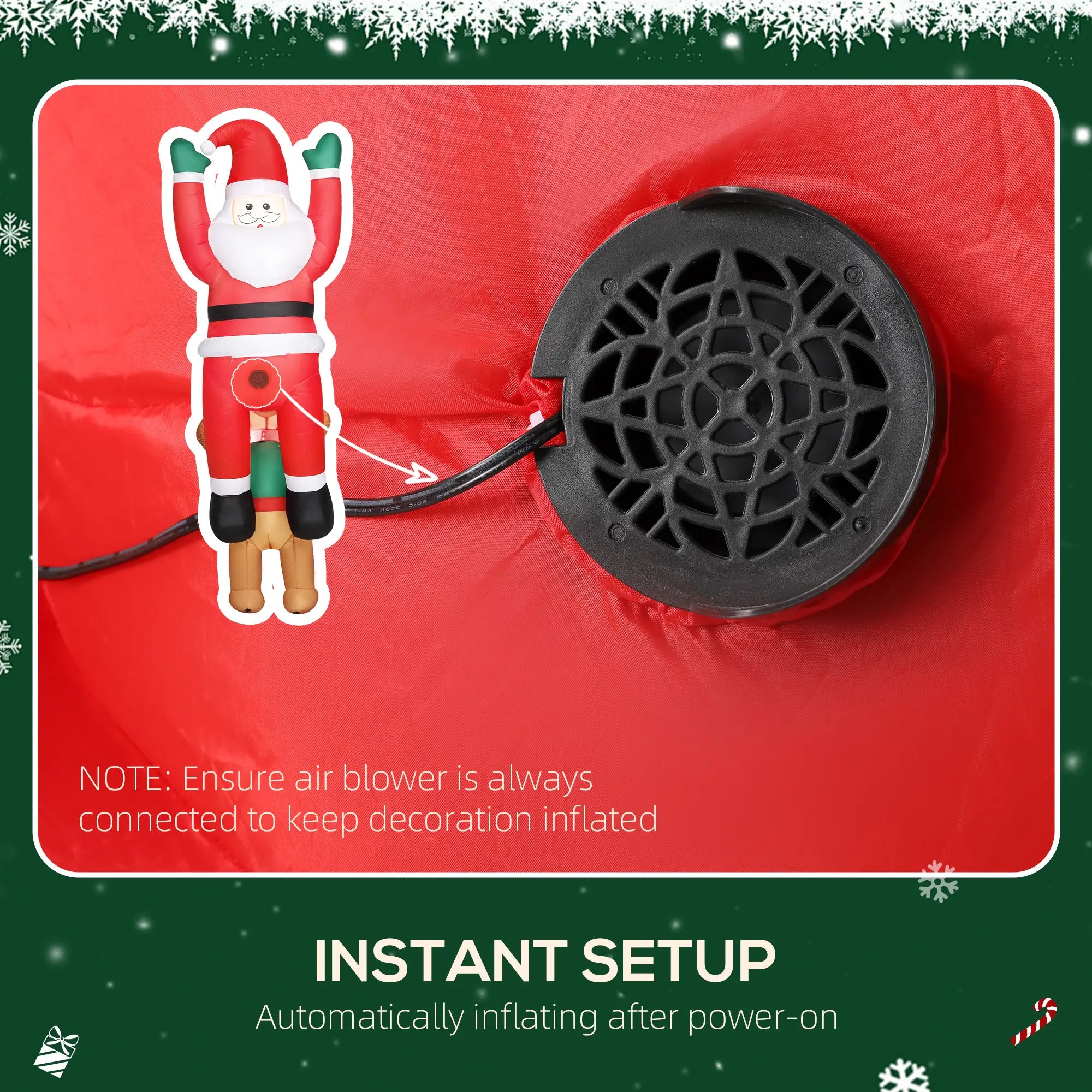 7FT Christmas Inflatable Santa with Dog